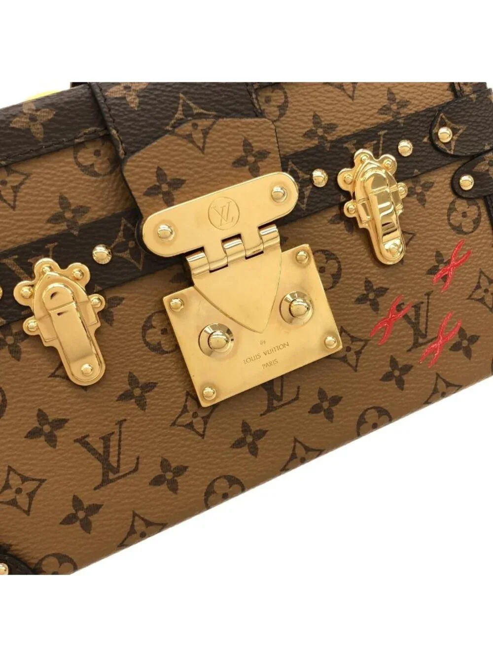 Louis Vuitton Monogram Reverse Petite Malle Shoulder